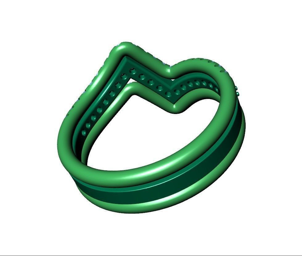 Bridal Set Rings 3D Models All Settings- PI0001-SV 3D print model_30