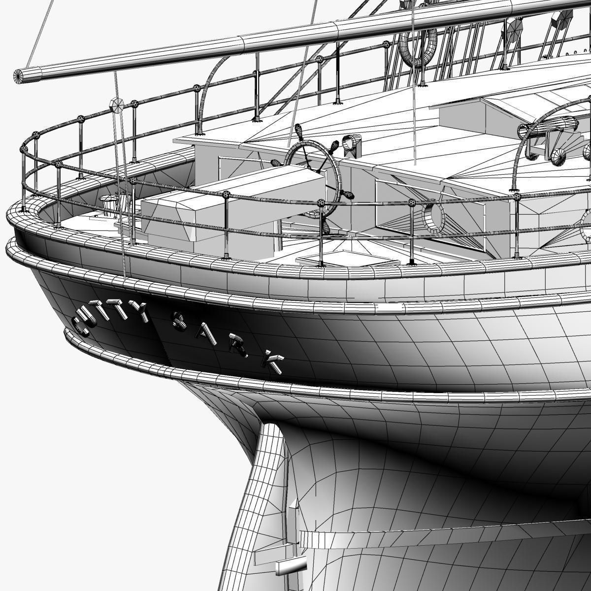 Cutty Sark Clipper - XIX Century Freighter 3D model_27