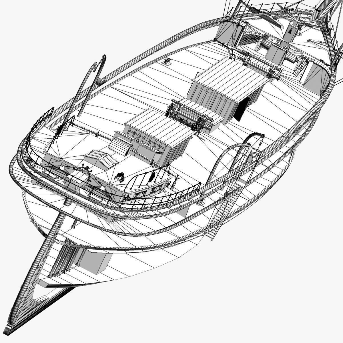 Cutty Sark Clipper - XIX Century Freighter 3D model_33