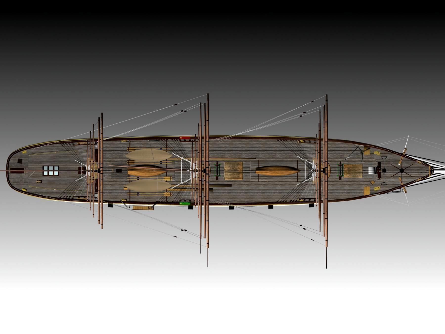 Cutty Sark Clipper - XIX Century Freighter 3D model_6