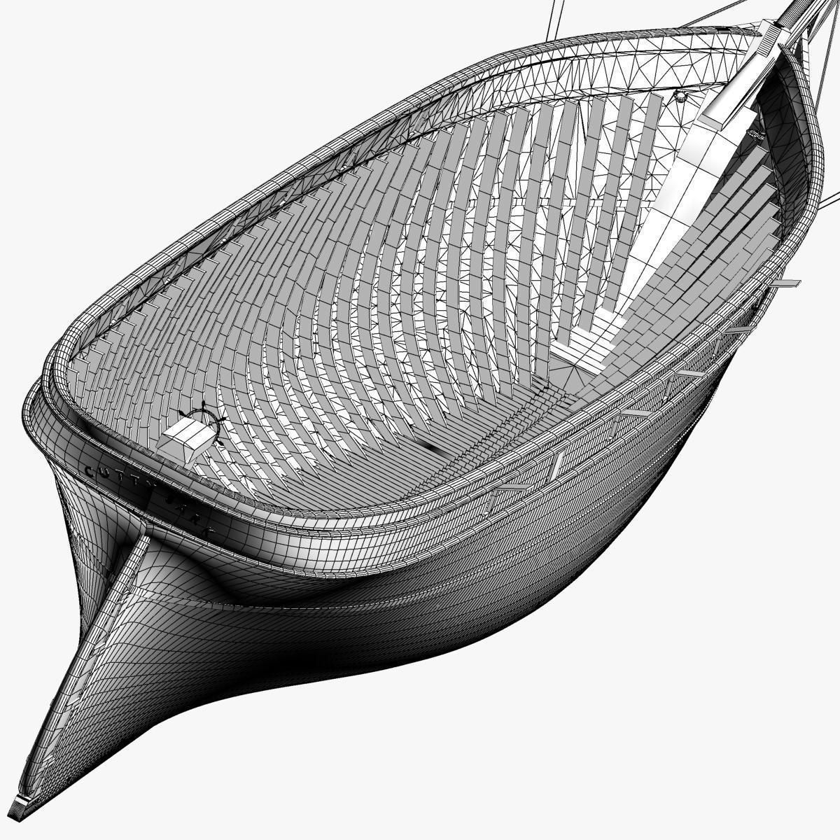 Cutty Sark Clipper - XIX Century Freighter 3D model_32