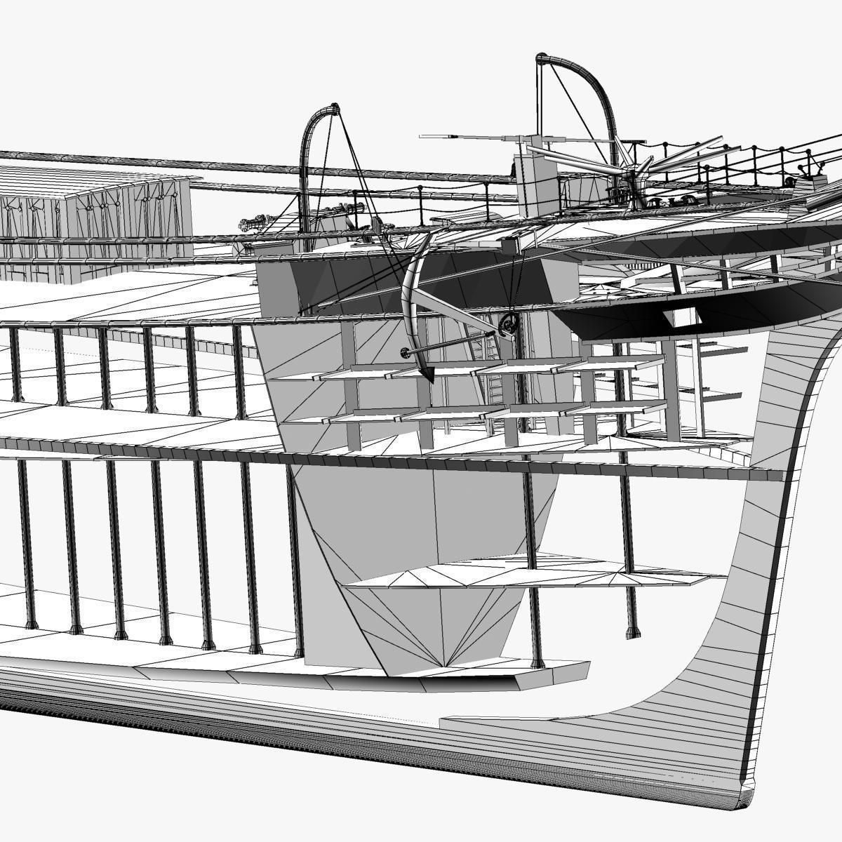 Cutty Sark Clipper - XIX Century Freighter 3D model_38
