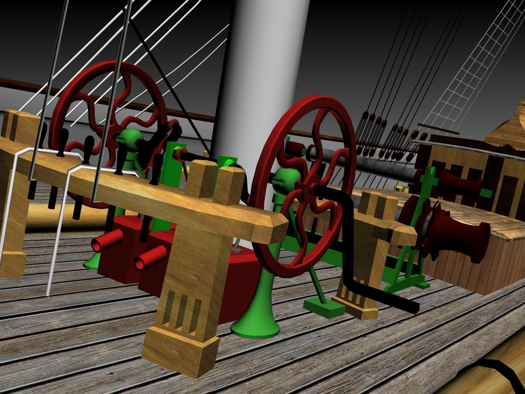 Cutty Sark Clipper - XIX Century Freighter 3D model_47