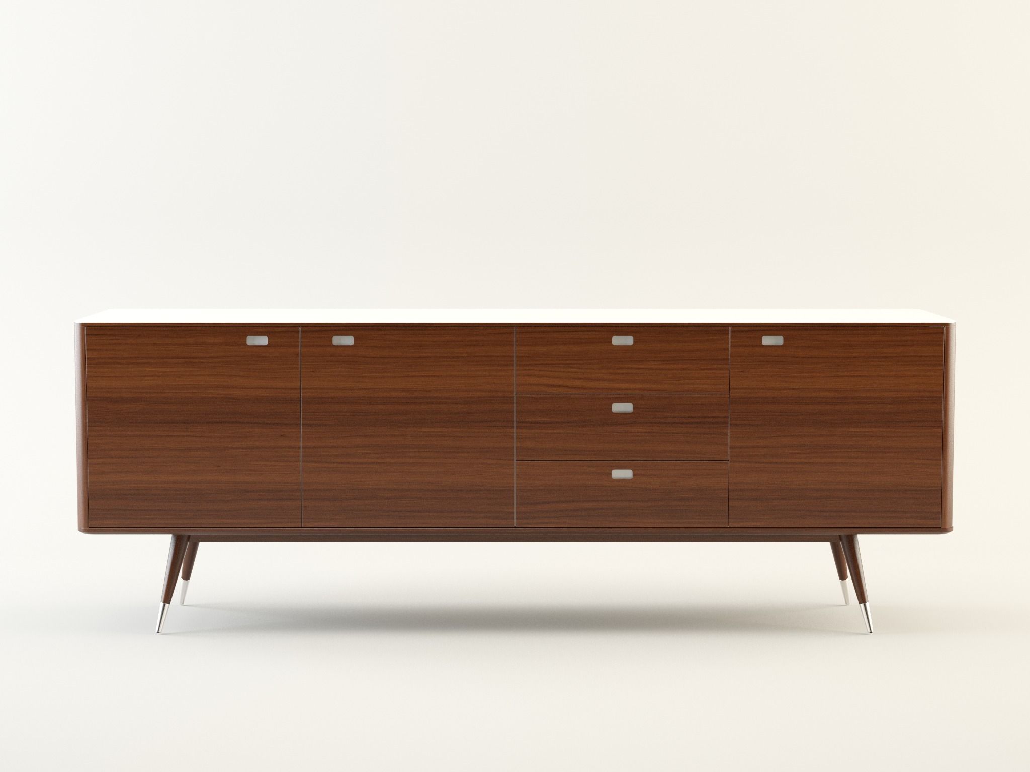 Danish Retro Sideboard 3D model_2