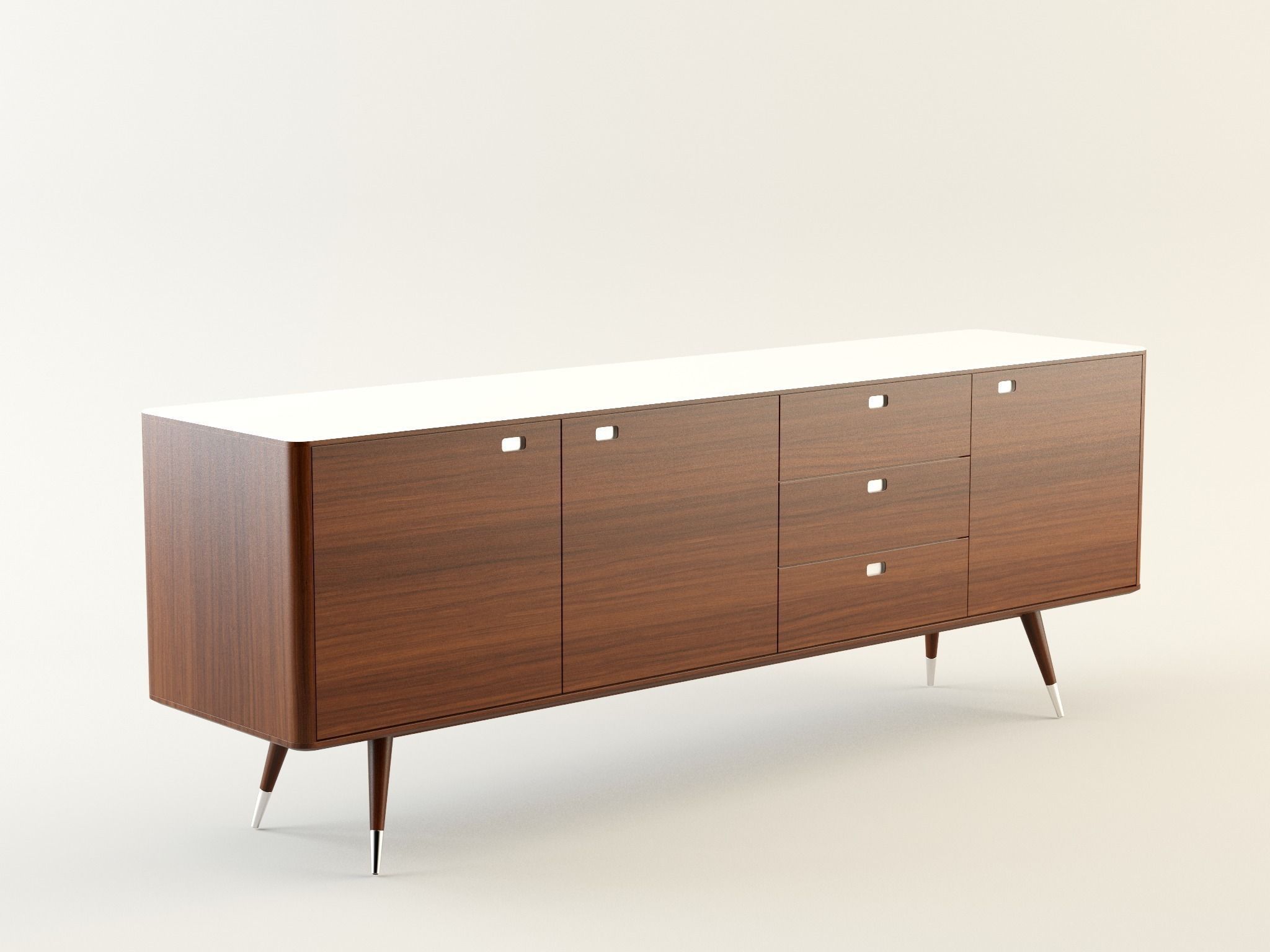 Danish Retro Sideboard 3D model_3