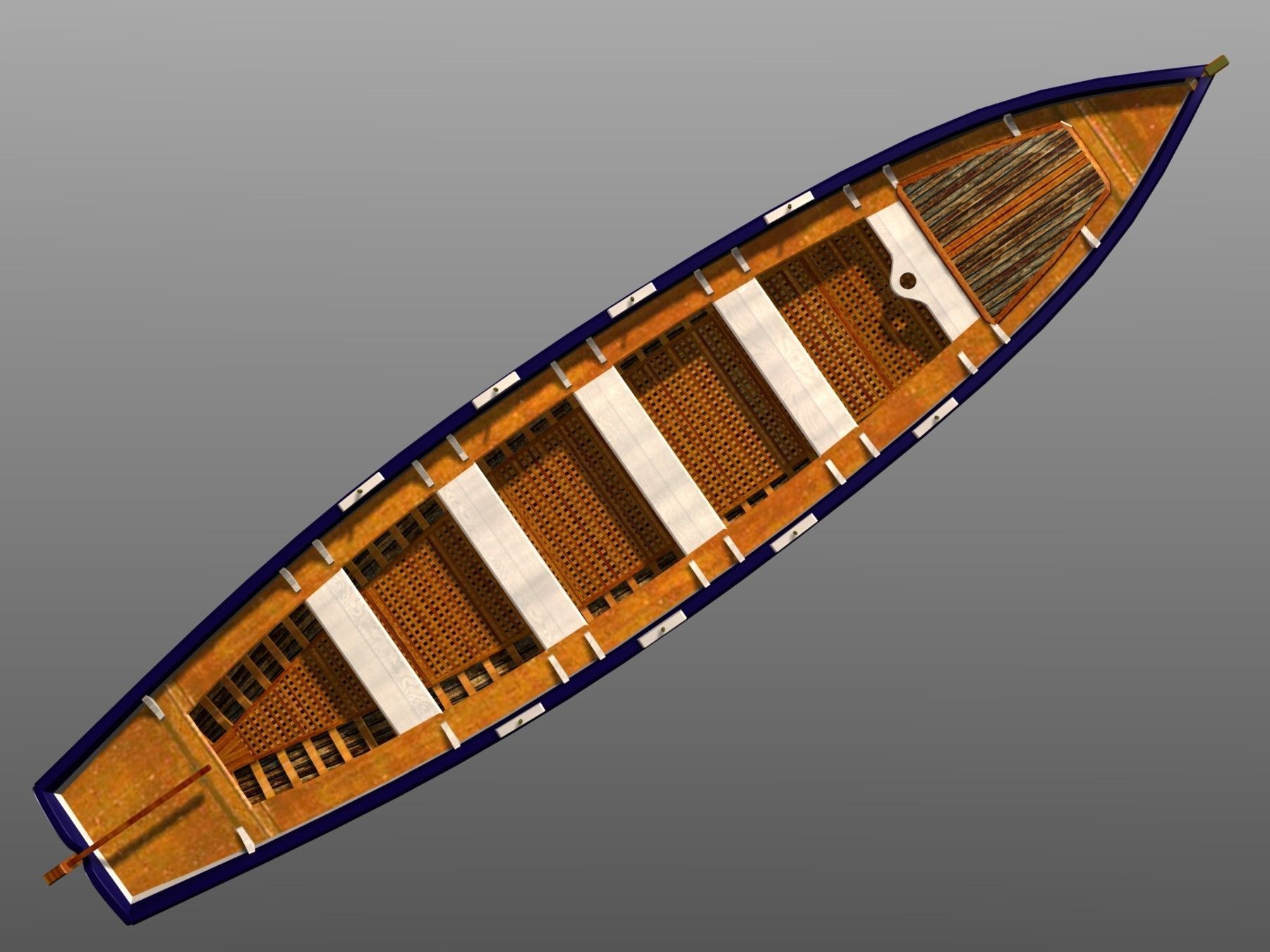 3D model Captain Gig Boat 19th Century VR / AR / low-poly | CGTrader