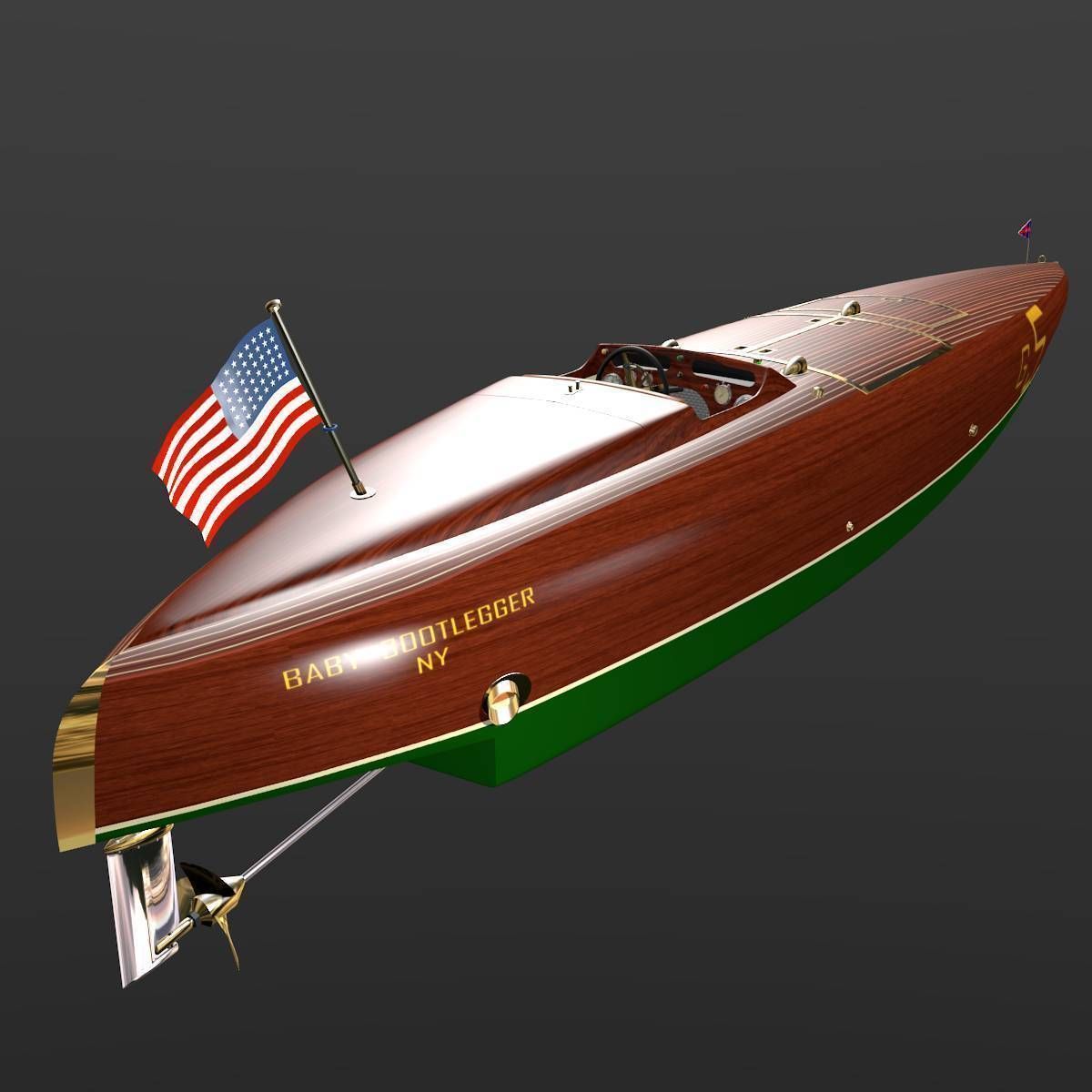 Baby Bootlegger G5 Hull Only 3D model_16