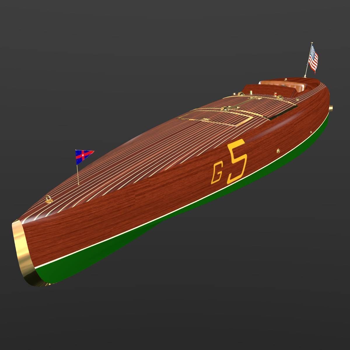 Baby Bootlegger G5 Hull Only 3D model_15
