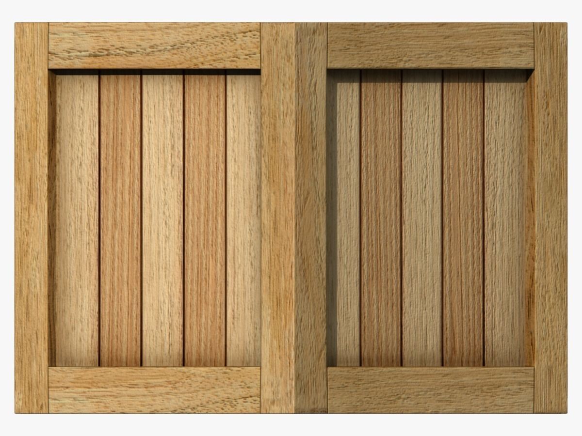 Wood box Low-poly 3D model_11