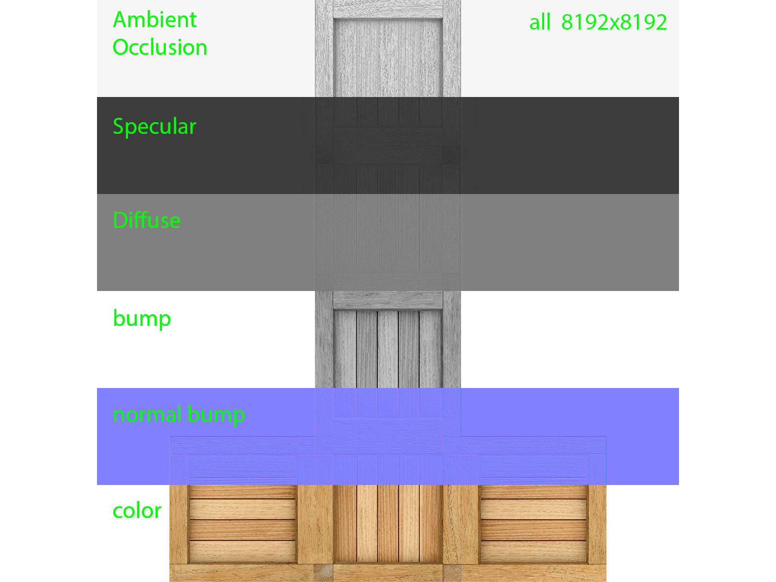 Wood box Low-poly 3D model_14