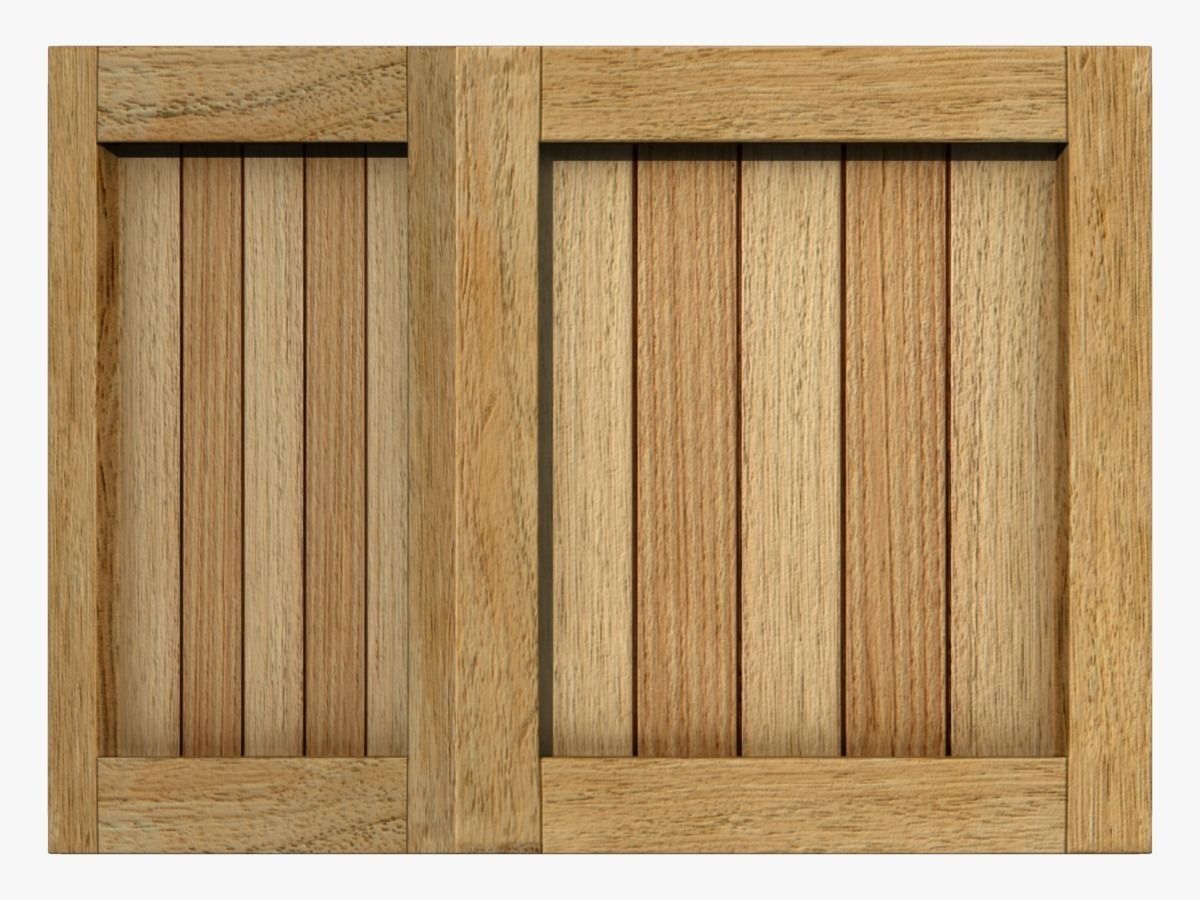 Wood box Low-poly 3D model_10