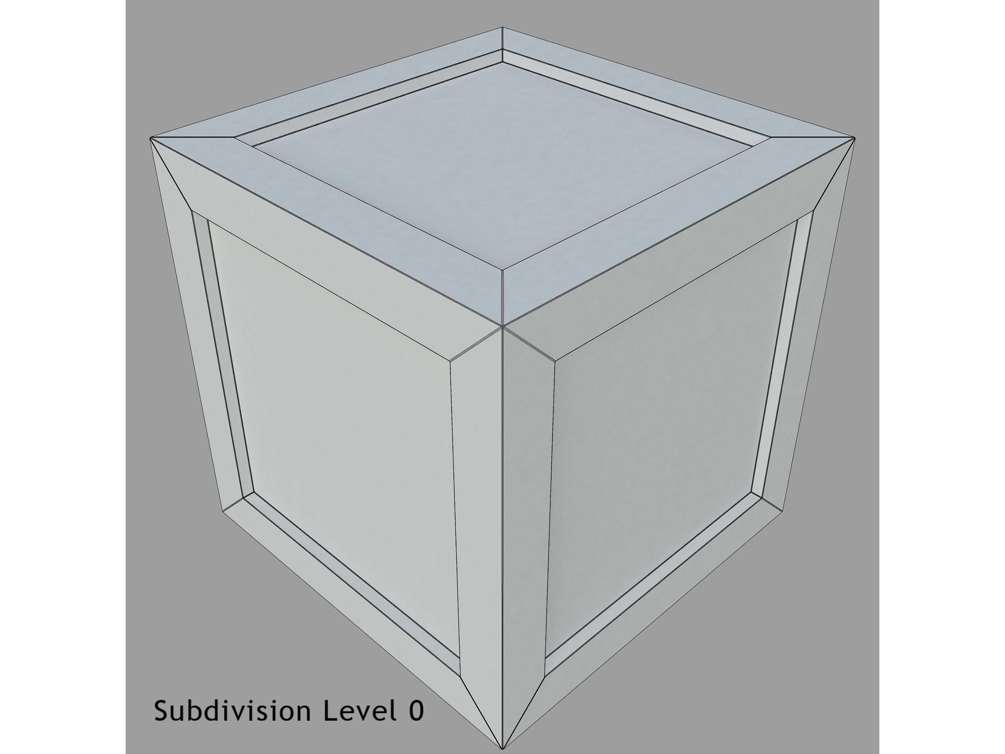 Wood box Low-poly 3D model_19