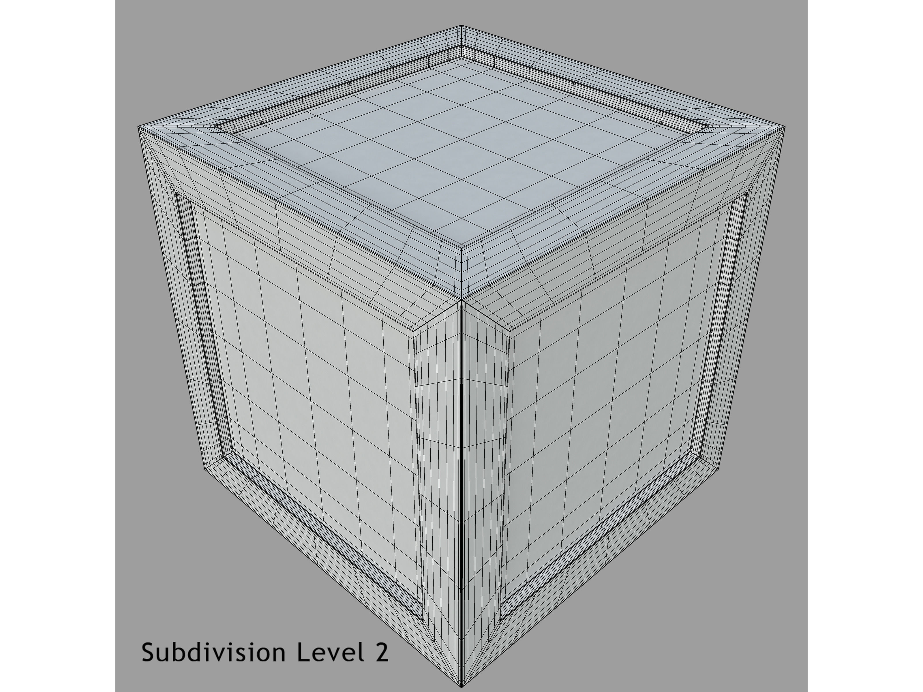Wood box Low-poly 3D model_21