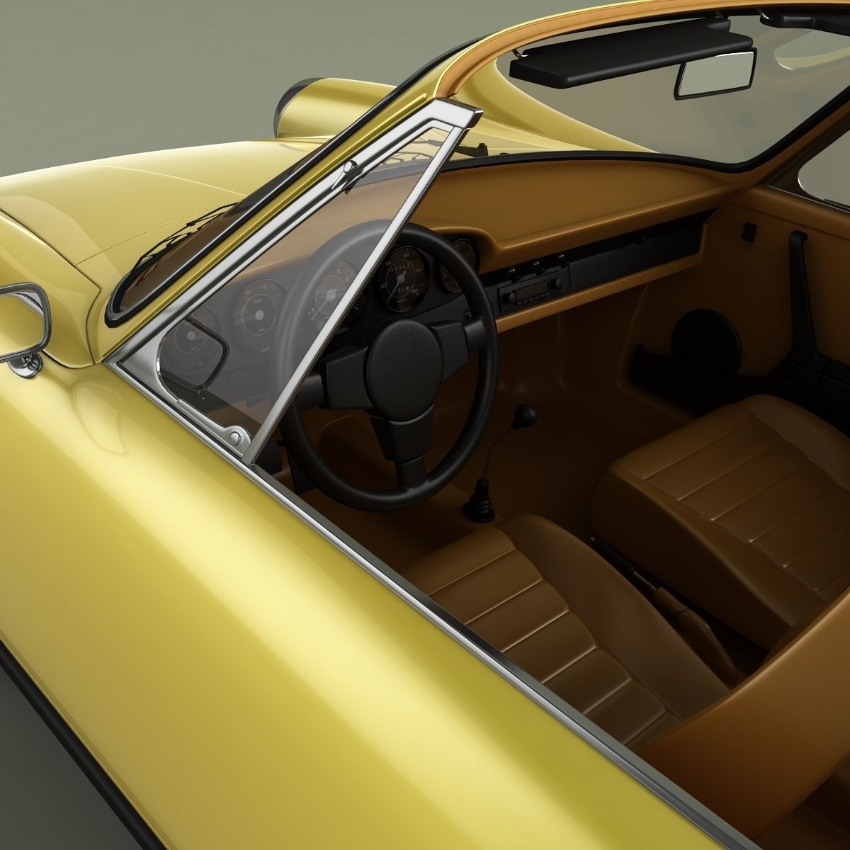 Porsche 911 Targa 1974 3D model_8