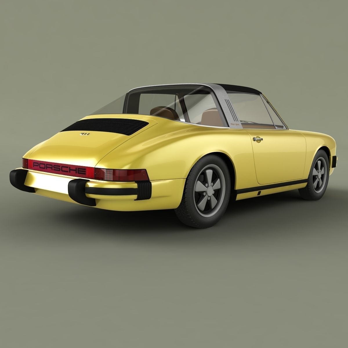 Porsche 911 Targa 1974 3D model_2