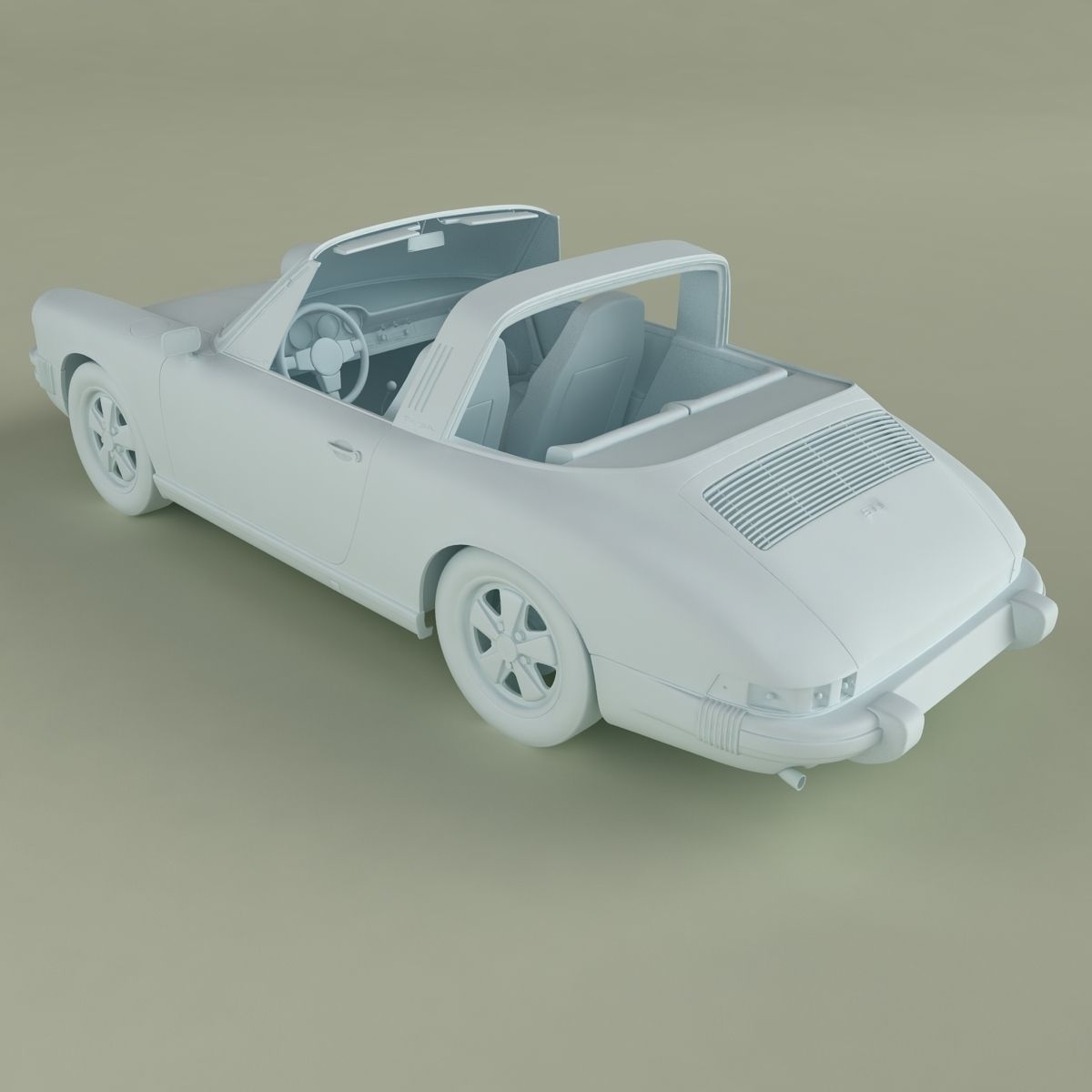 Porsche 911 Targa 1974 3D model_12