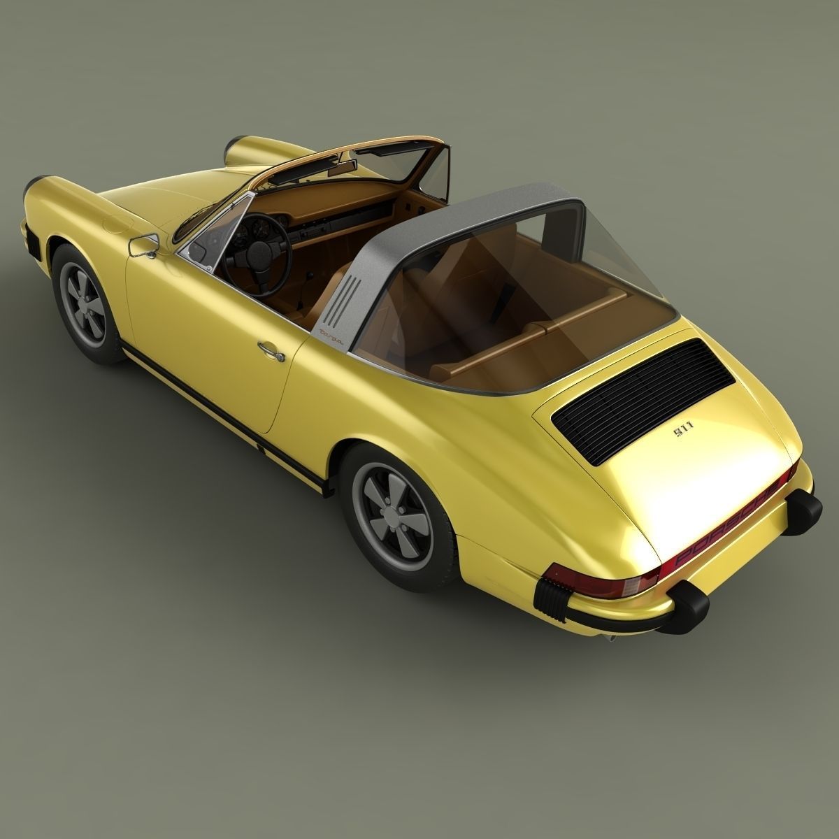 Porsche 911 Targa 1974 3D model_7