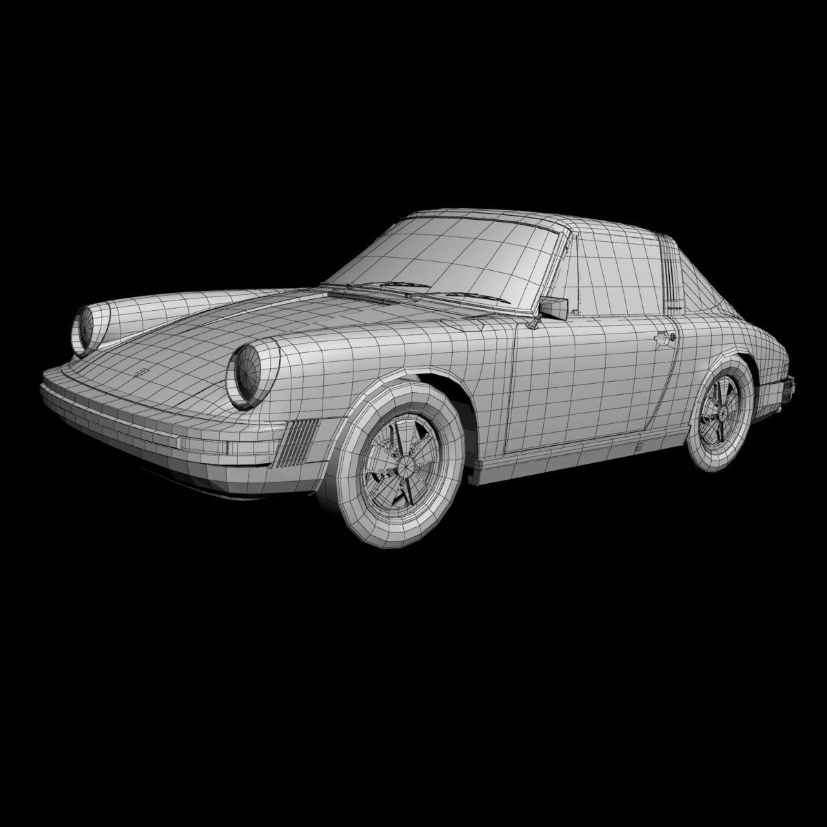 Porsche 911 Targa 1974 3D model_13
