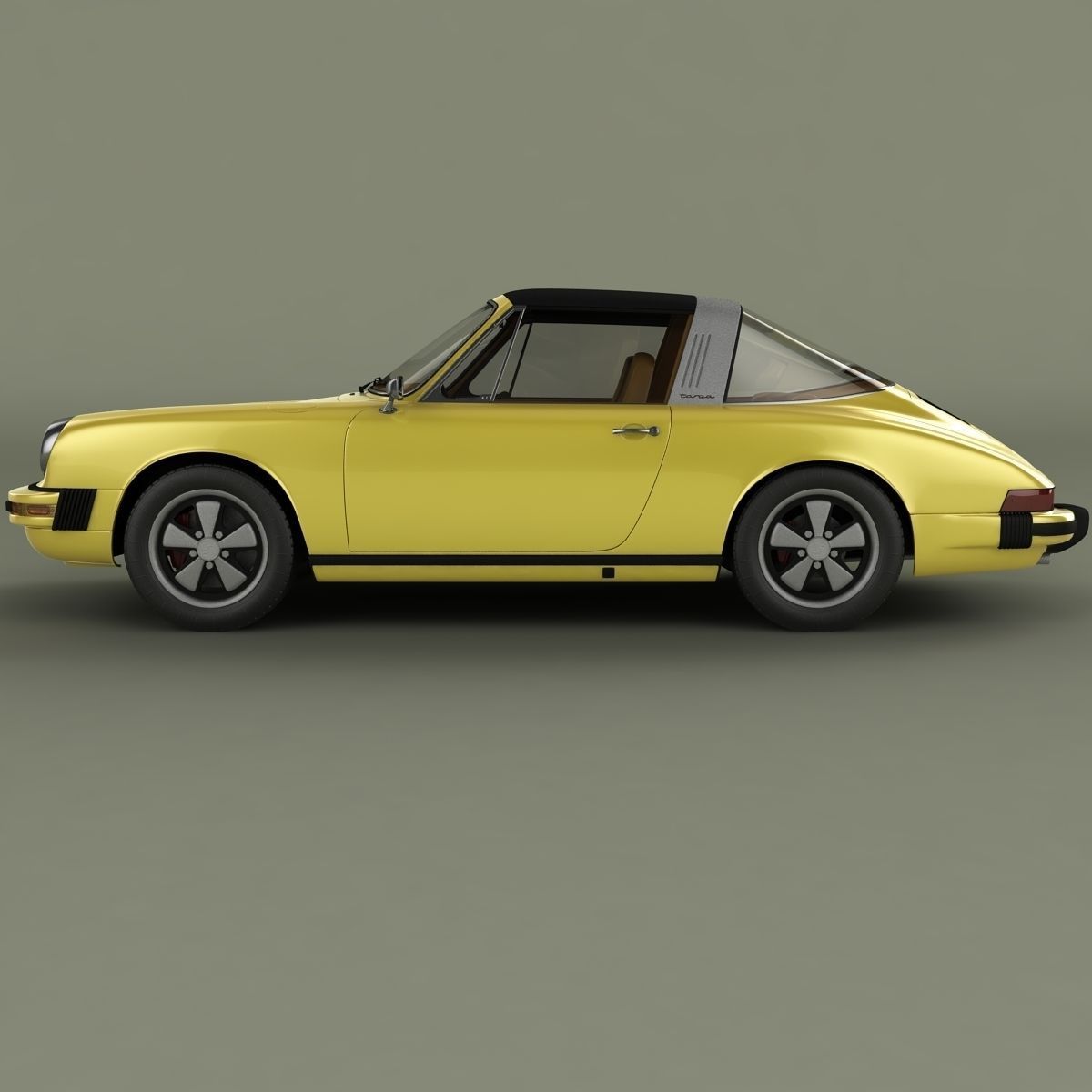 Porsche 911 Targa 1974 3D model_1