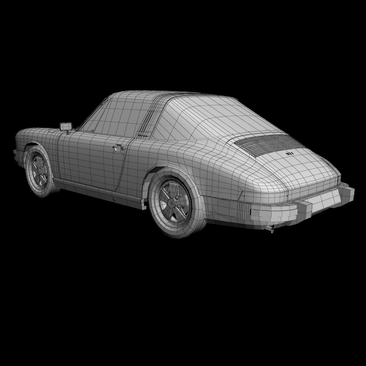 Porsche 911 Targa 1974 3D model_15