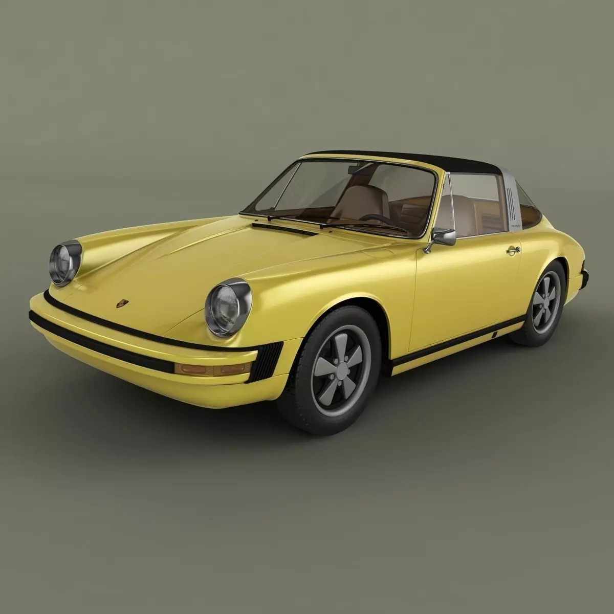 Porsche 911 Targa 1974 3D model_0