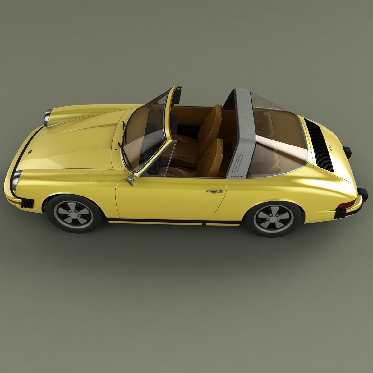Porsche 911 Targa 1974 3D model_6