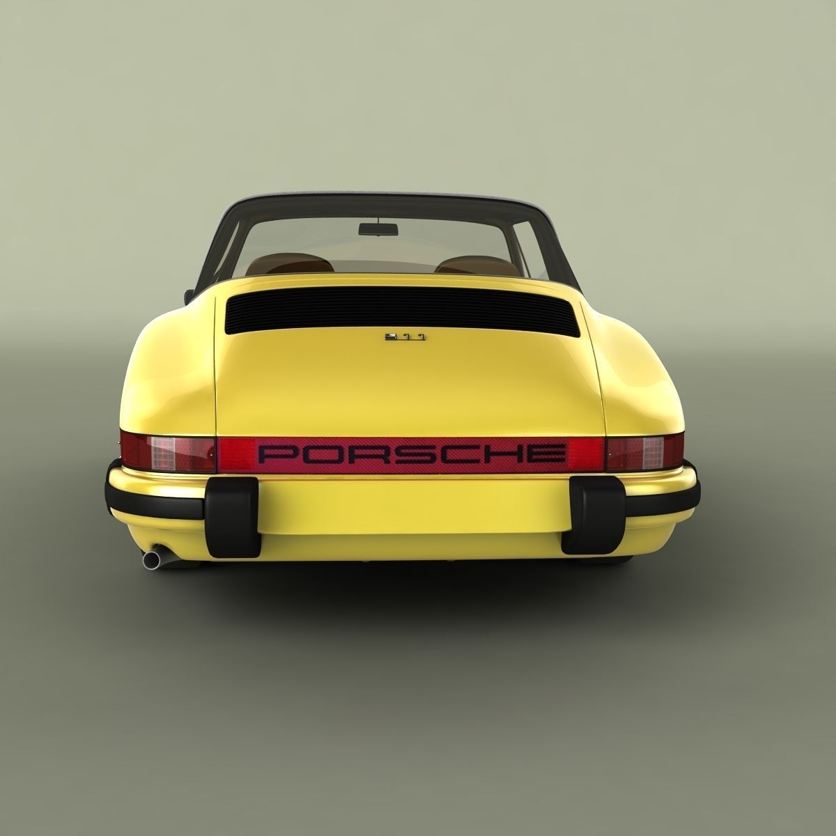 Porsche 911 Targa 1974 3D model_3