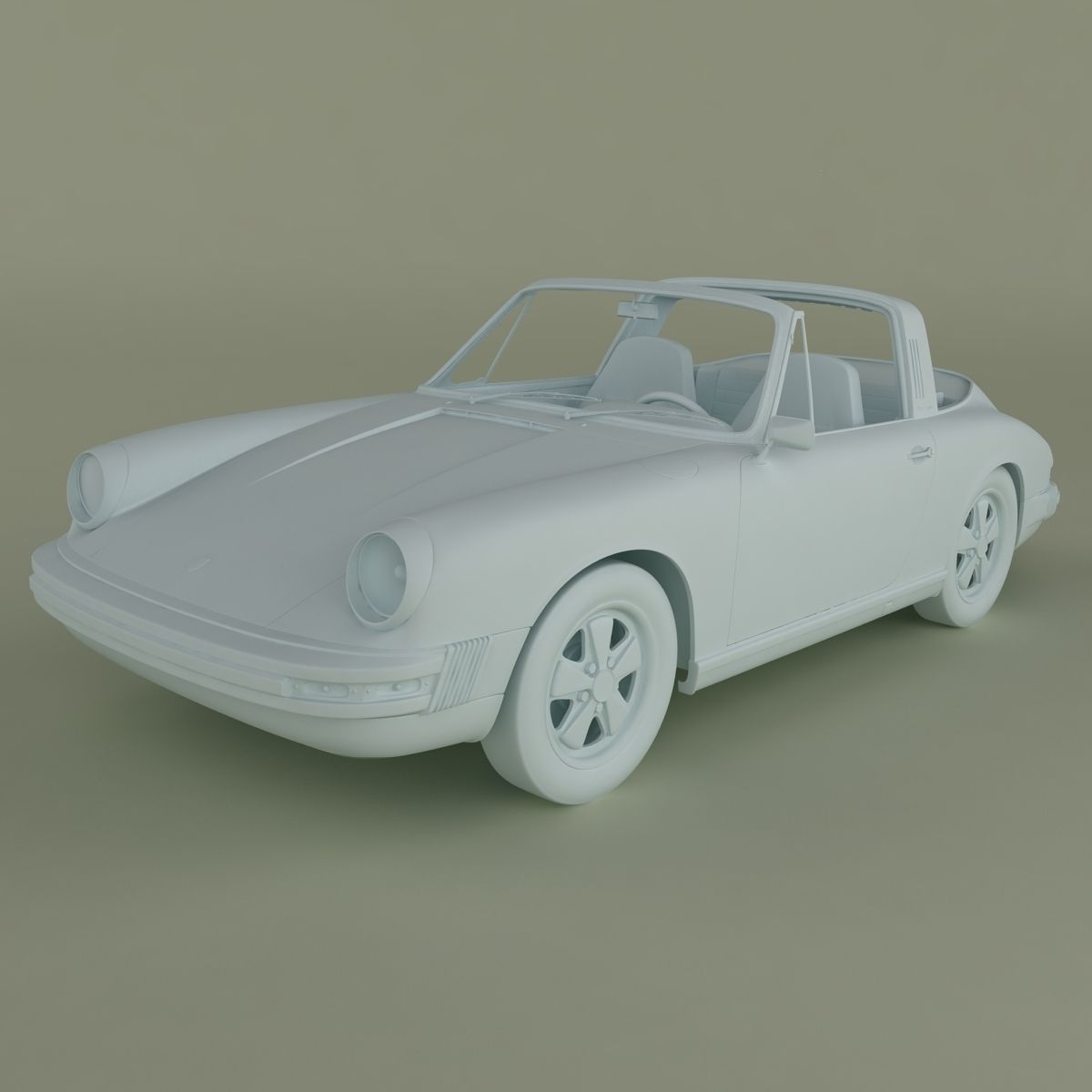Porsche 911 Targa 1974 3D model_10