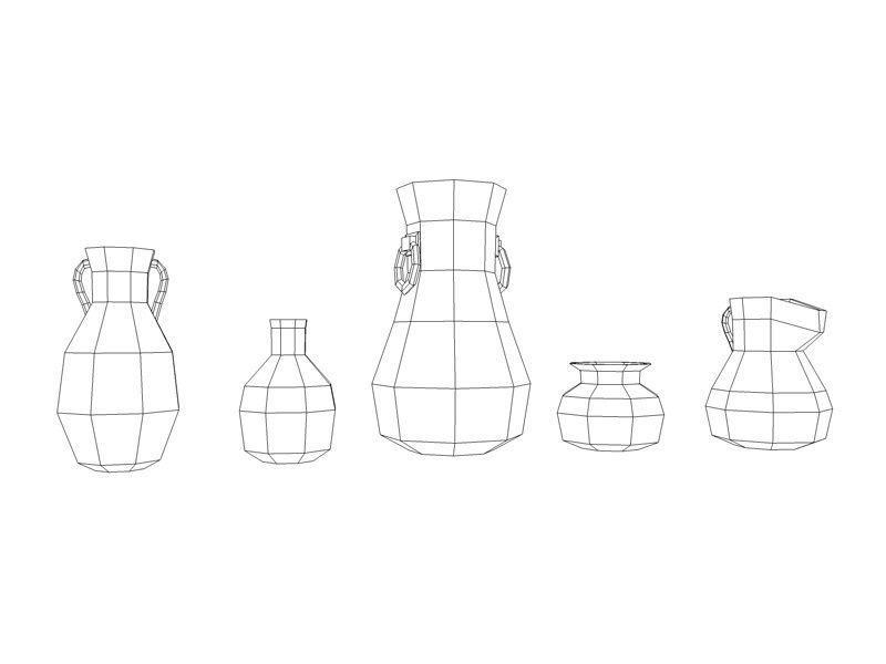 Ancient vases Vol4 Low-poly 3D model_4