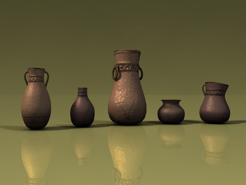 Ancient vases Vol4 Low-poly 3D model_3