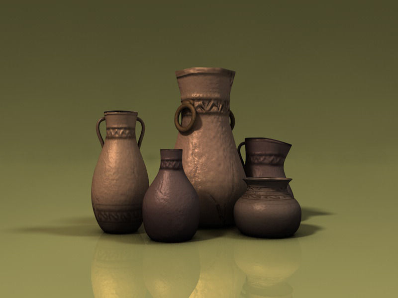 Ancient vases Vol4 Low-poly 3D model_1