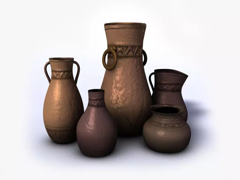 Ancient vases Vol4 Low-poly 3D model_0