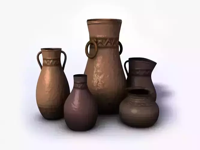 Ancient vases Vol4 Low-poly 3D model