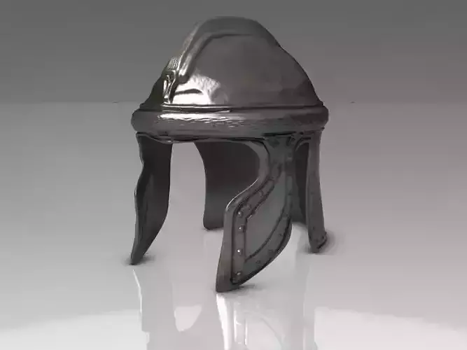 Ancient iron helmet Low-poly 3D model