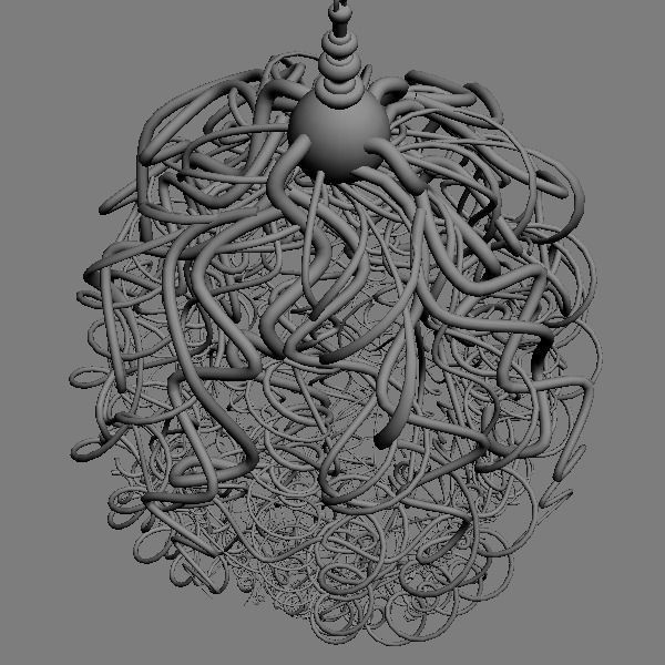 Contemporary Designer Chandelier 3D model_1