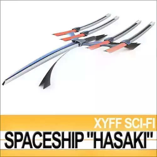 Xyff Sci Fi Spaceship Starfighter Hasaki 3D model
