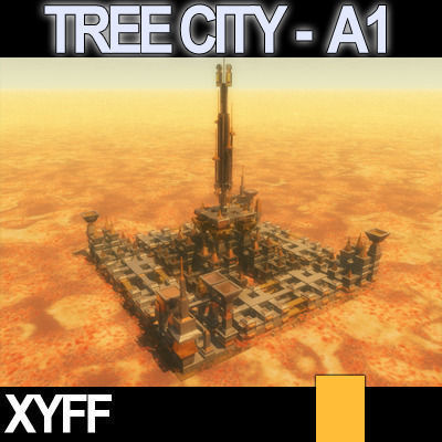 Xyff Tree City Block A1 3D model_3