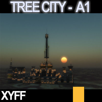 Xyff Tree City Block A1 3D model_9