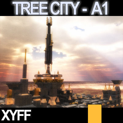 Xyff Tree City Block A1 3D model_7
