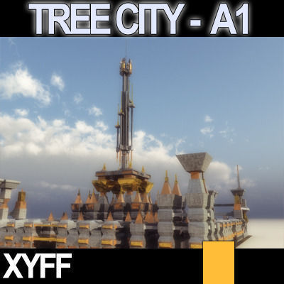 Xyff Tree City Block A1 3D model_6