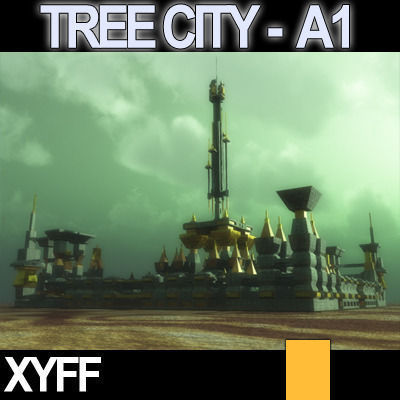 Xyff Tree City Block A1 3D model_1