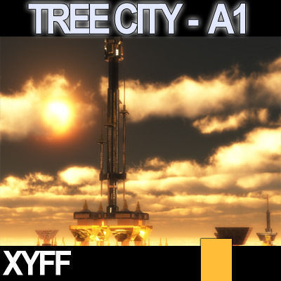 Xyff Tree City Block A1 3D model_14