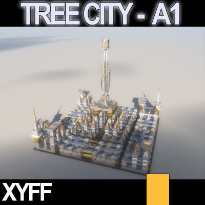 Xyff Tree City Block A1 3D model_12