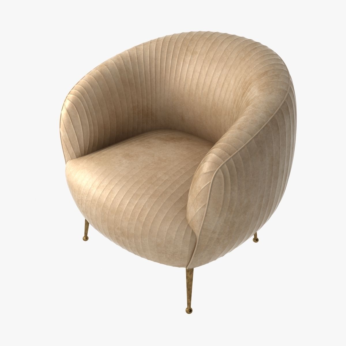 Kelly Wearstler SOUFFLE LEATHER CHAIR 3D model_10