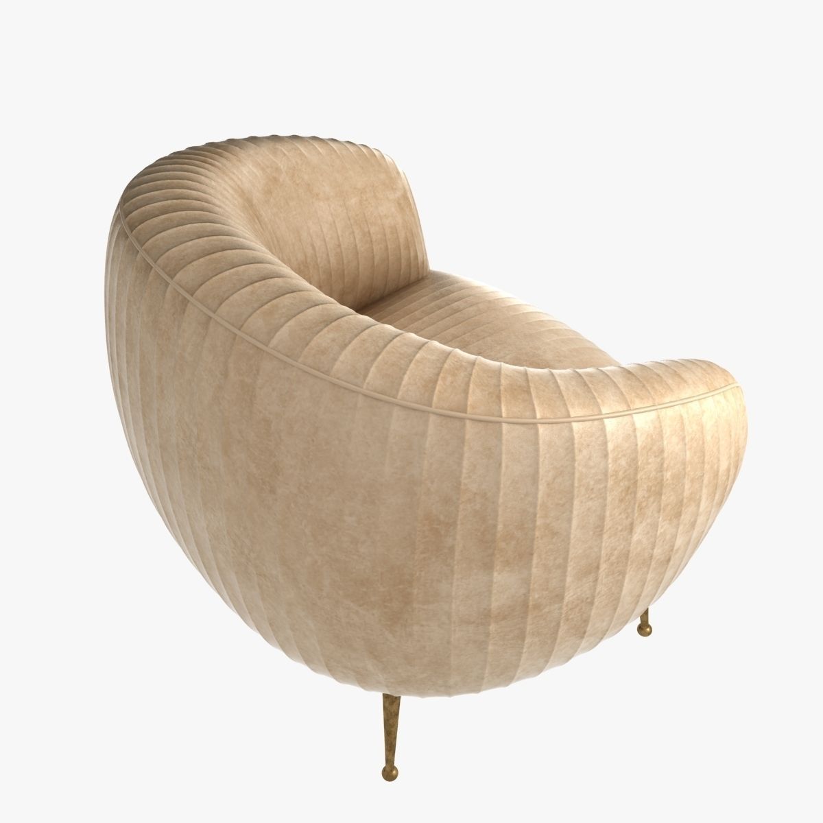 Kelly Wearstler SOUFFLE LEATHER CHAIR 3D model_6