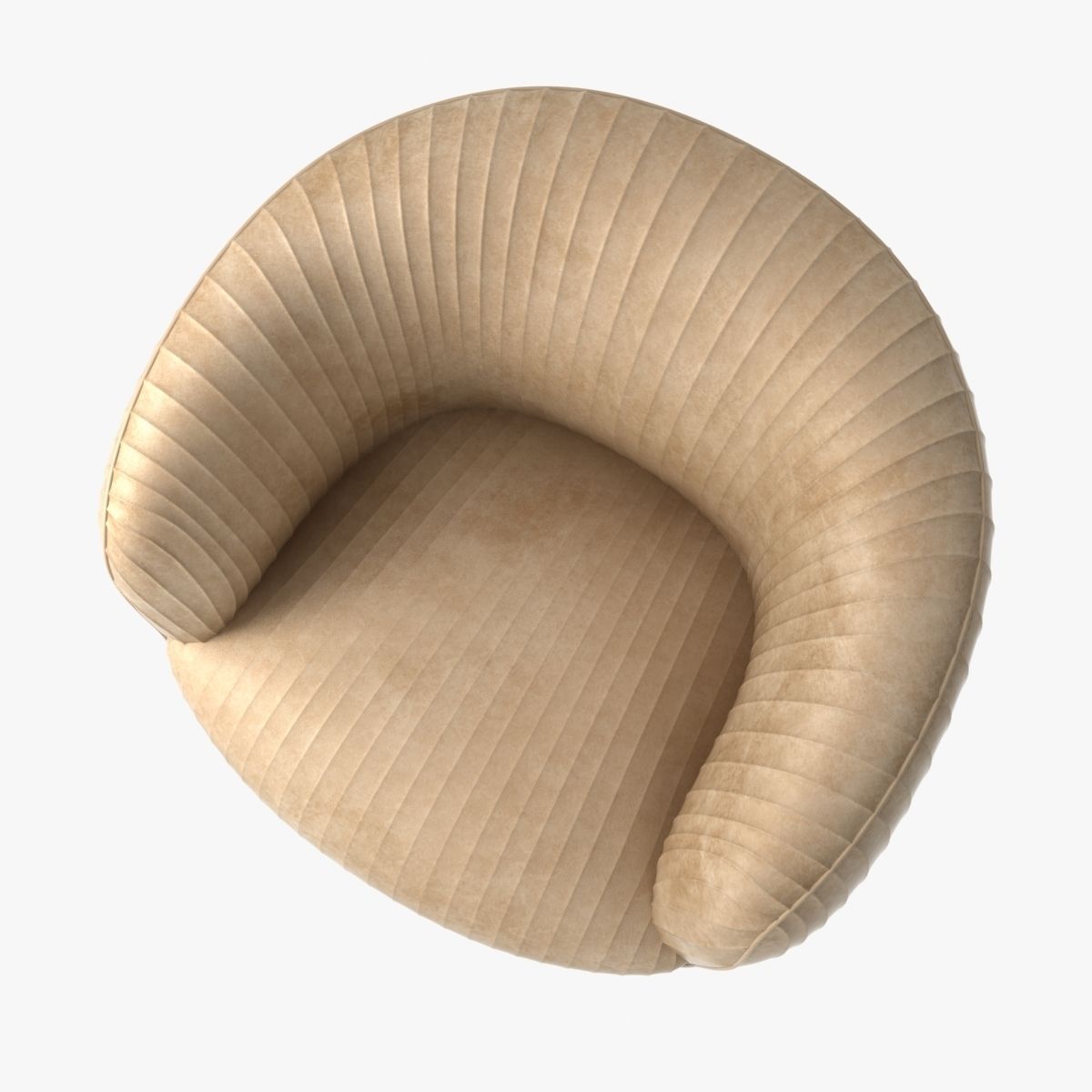 Kelly Wearstler SOUFFLE LEATHER CHAIR 3D model_2