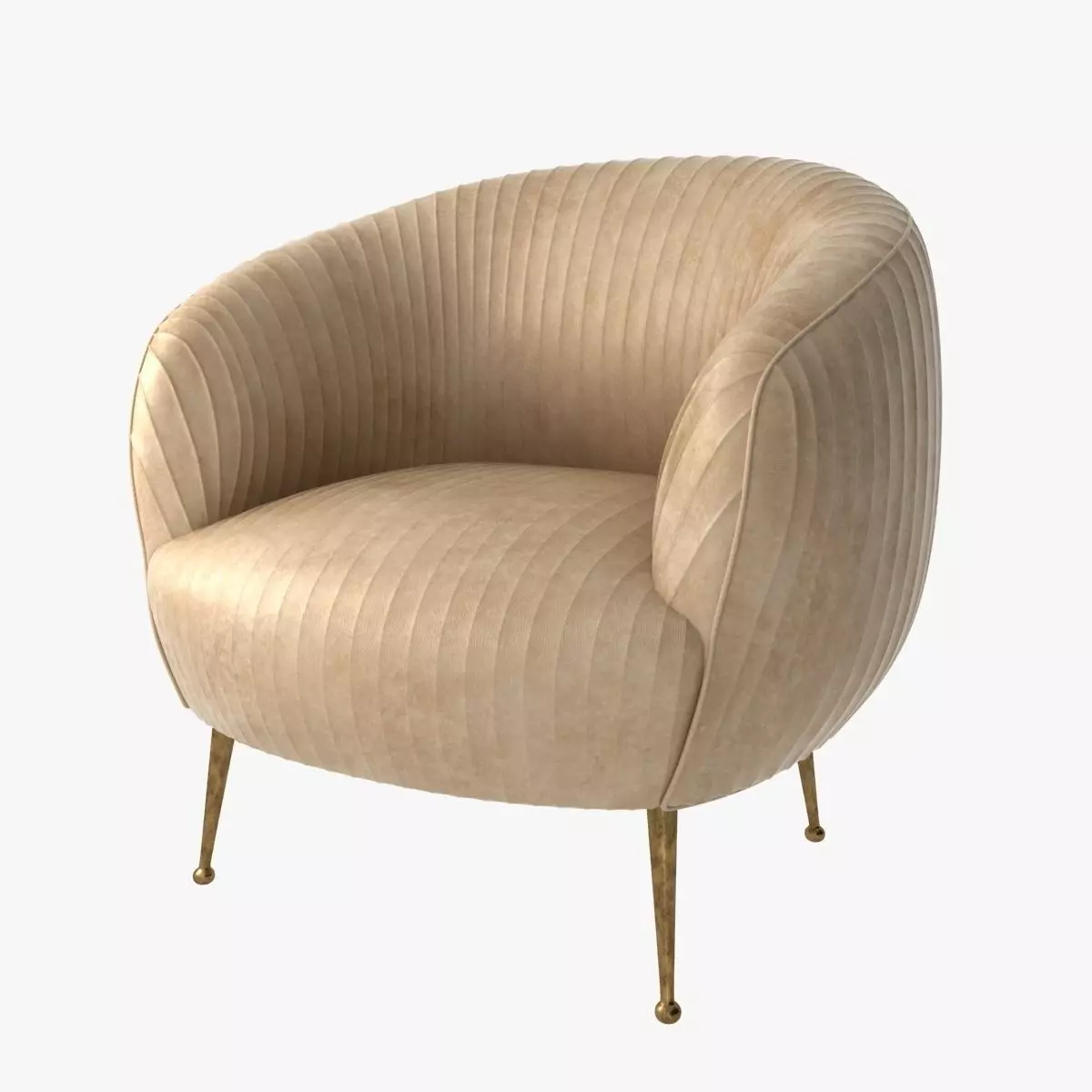 Kelly Wearstler SOUFFLE LEATHER CHAIR 3D model_0