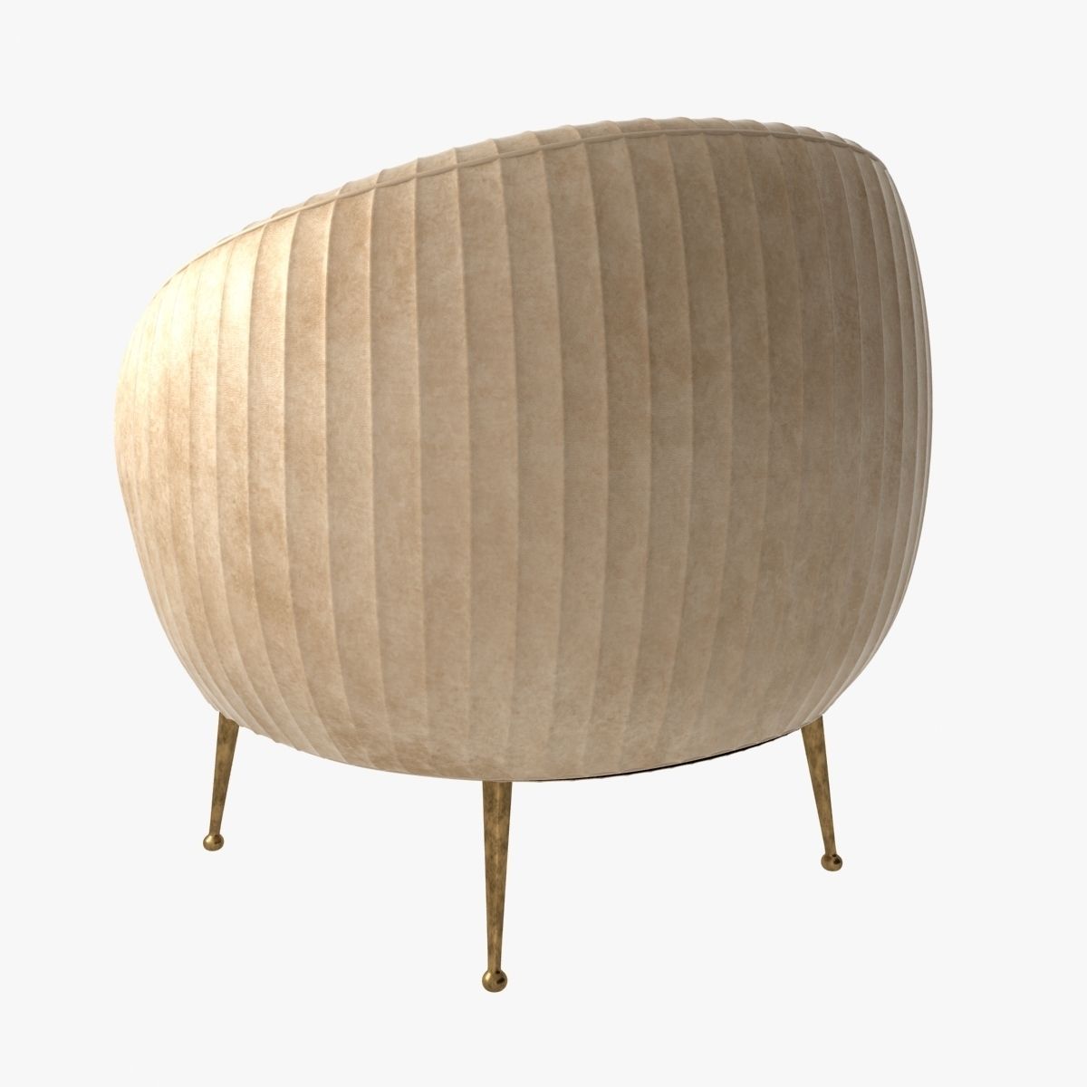 Kelly Wearstler SOUFFLE LEATHER CHAIR 3D model_9