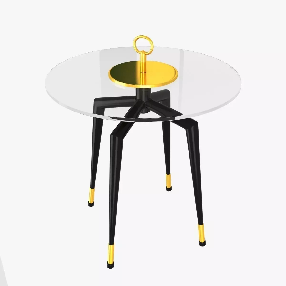 Fontana Arte Pedestal with brass handle 3D model