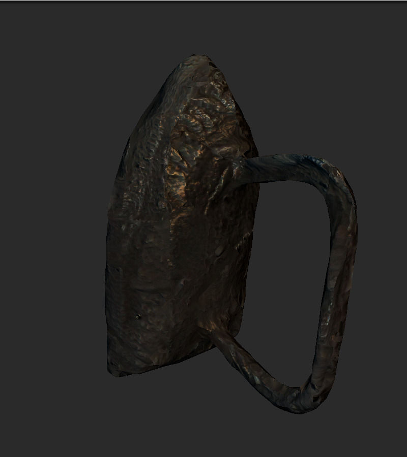 Old rusty iron Low-poly 3D model_3